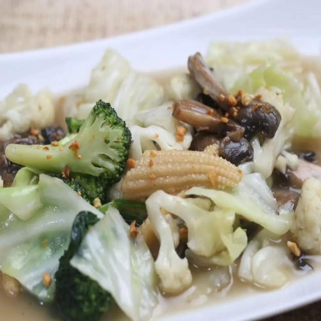 Vegetables With Garlic Sauce